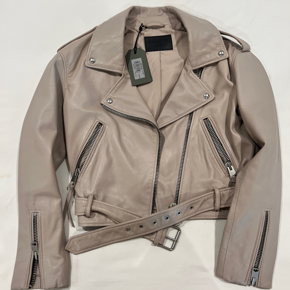 ALL SAINTS NEW BIKER JACKET GENUINE LEATHER